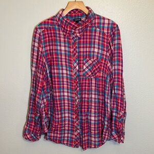 Torrid Casual Button Down Plaid Shirt